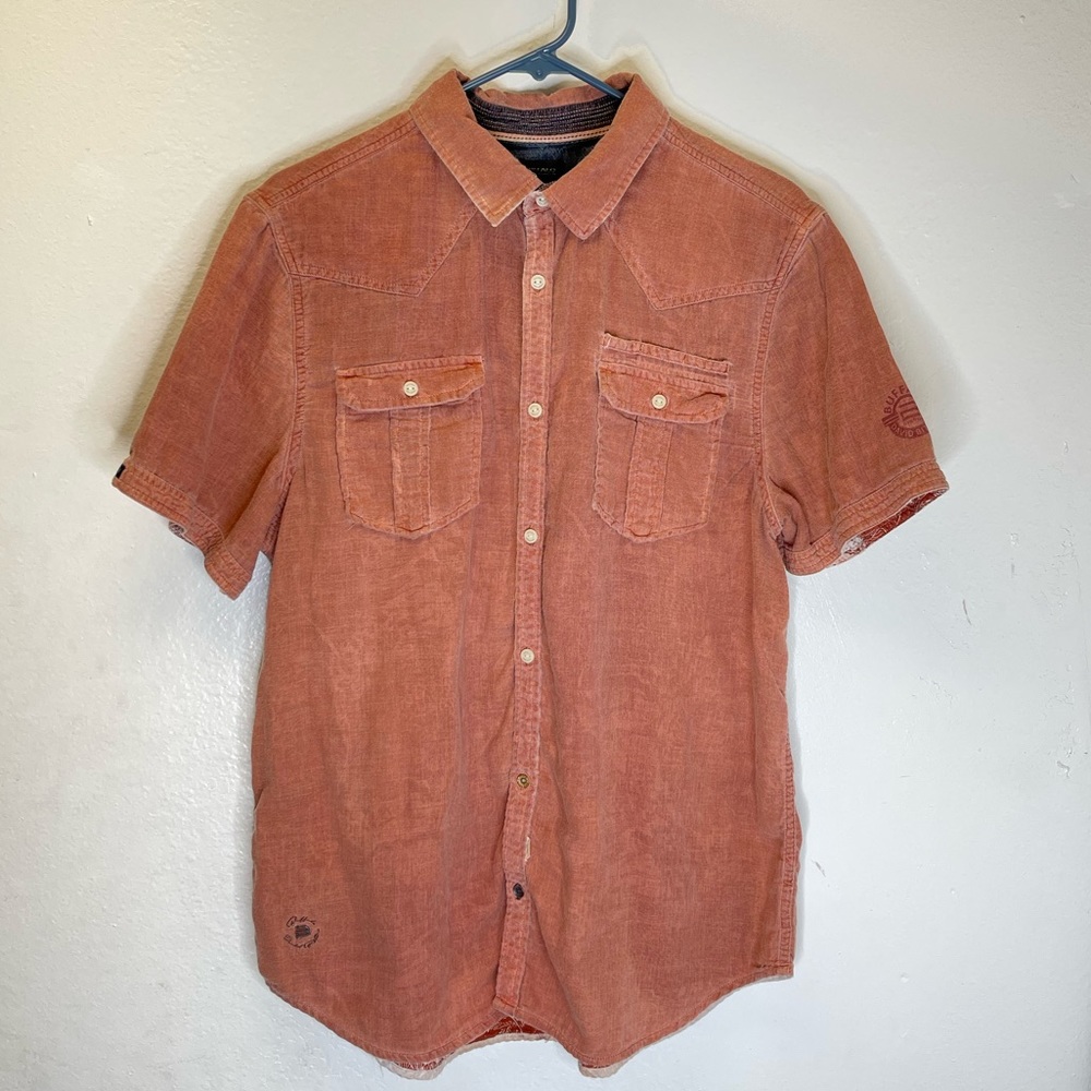 Buffalo David Bitten button down 100% cotton shirt. Mens L. 23.5*30. Siprox.
